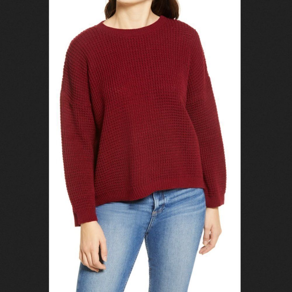 Cotton Emporium Textured Red Sweater Size Large